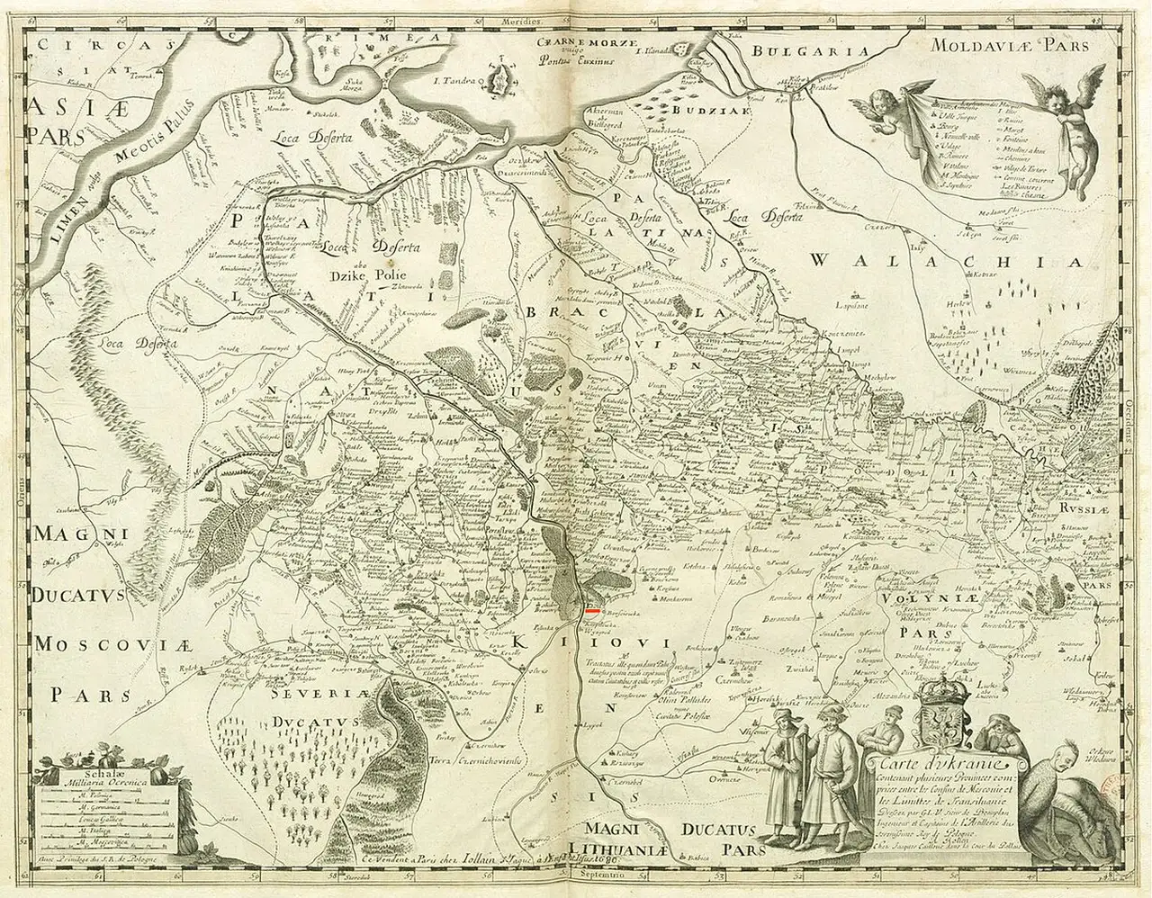 Карта України Гійома Левассера де Боплана, видана близько 1648
