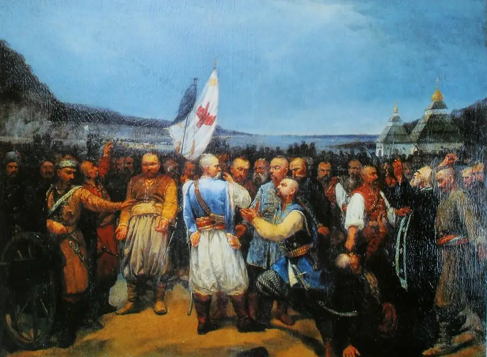 Остання рада на Січі, картина Віктора Ковальова, середина XIX ст.