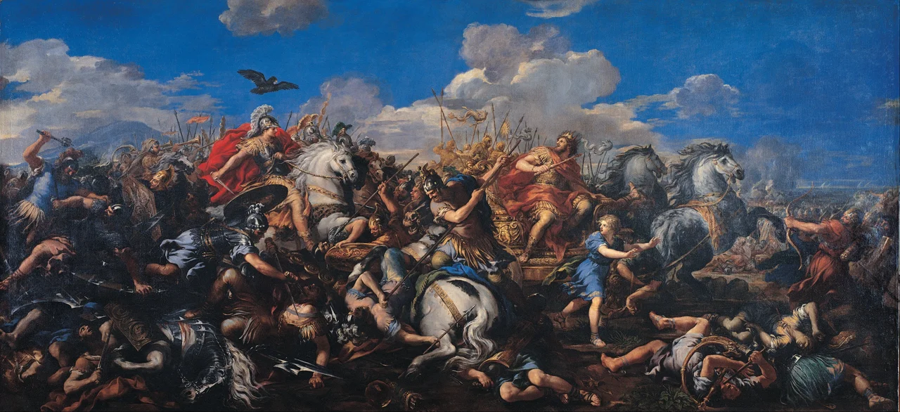 Ян Брейгель Старший, «Битва при Гавгамелах», 1602