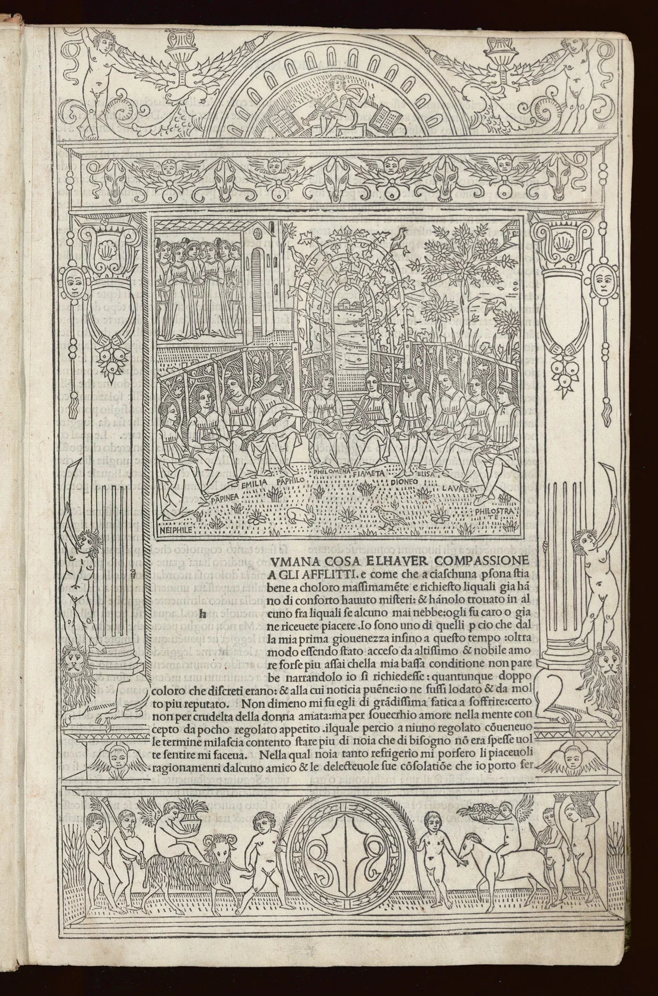 Boccaccio's "Decameron": the storytellers at the villa near Florence