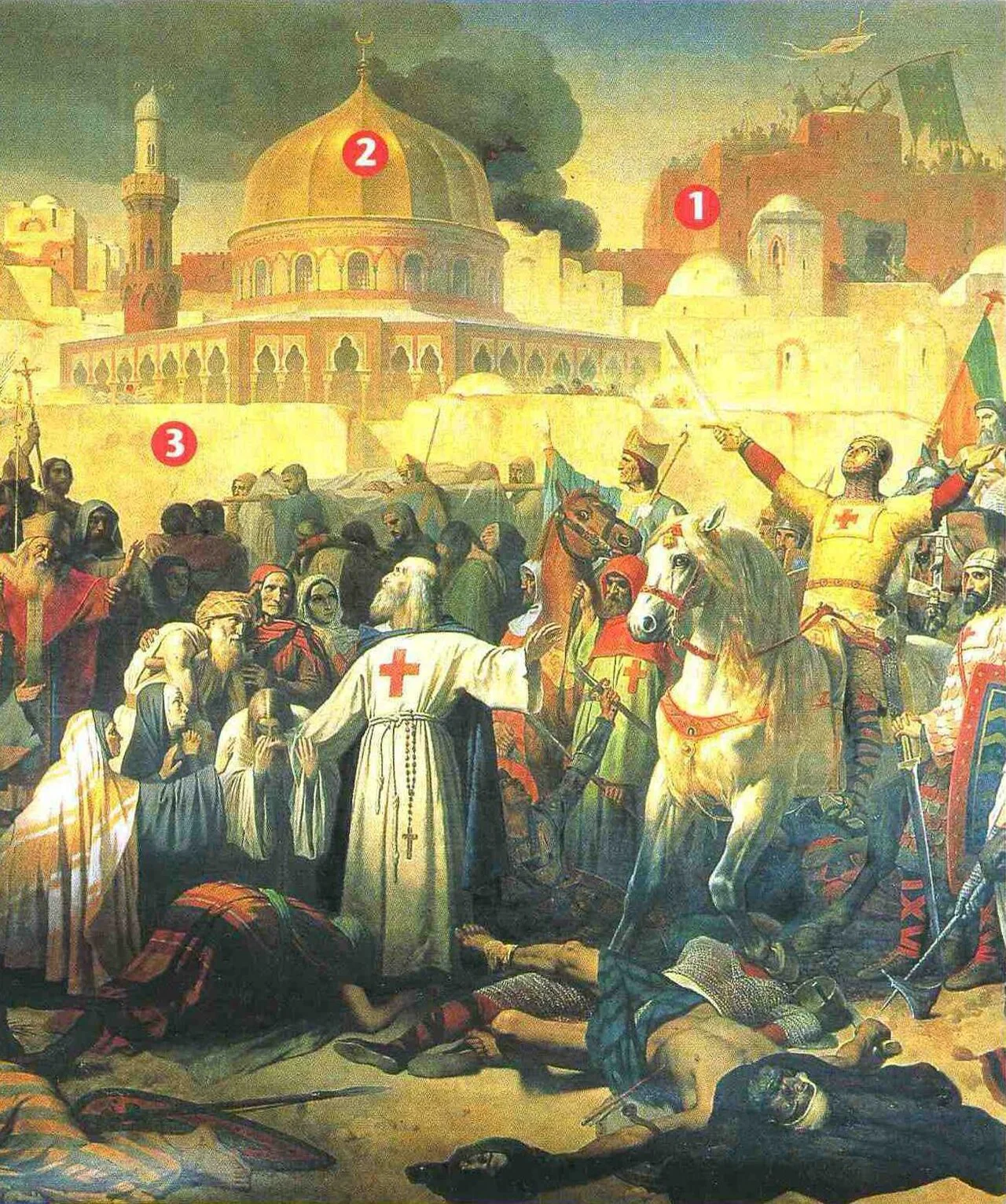 Еміль Сіньоль, «Узяття Єрусалима хрестоносцями 15 липня 1099», 1847