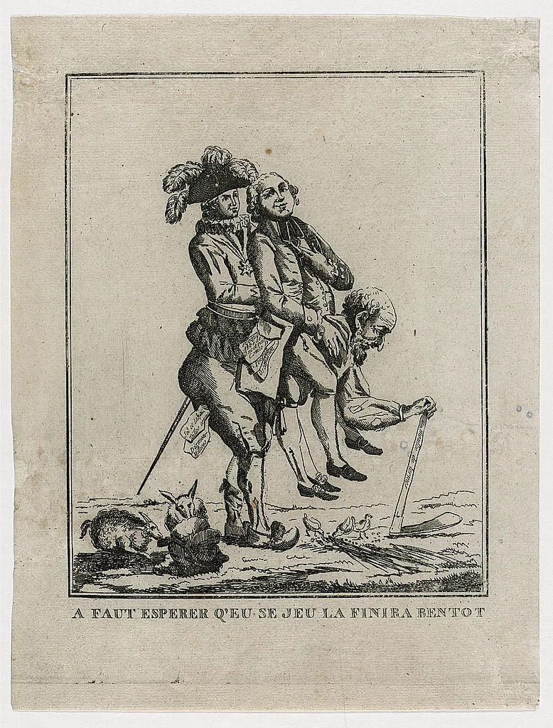 Карикатура «Трьох станів», 1789