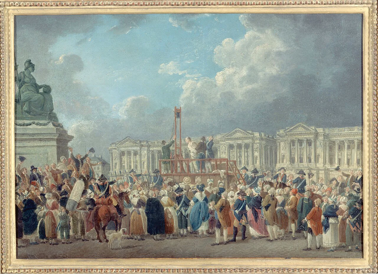 Площа Революції з гільйотиною, ок. 1793