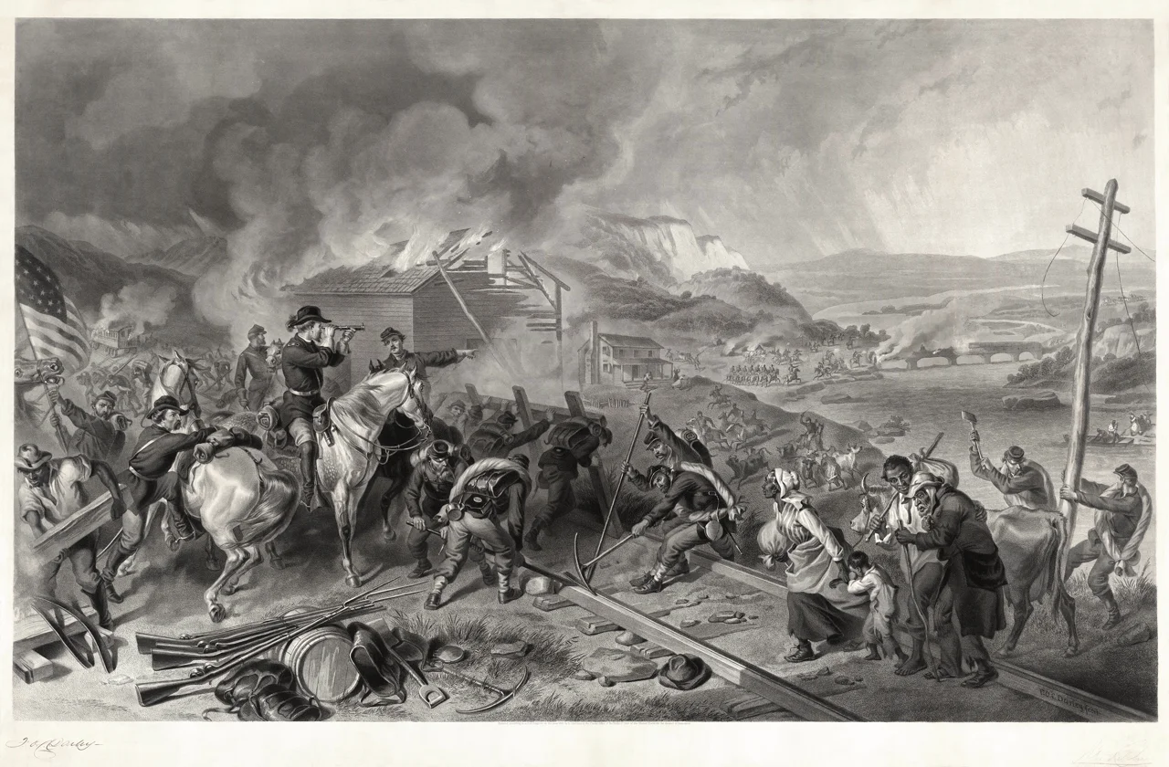 Марш Шермана до моря, гравюра з Harper's Weekly